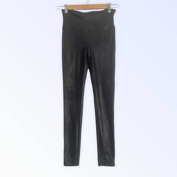 Copied - Spanx Faux Leather Black Leggings Size Small - Picture 8 of 12
